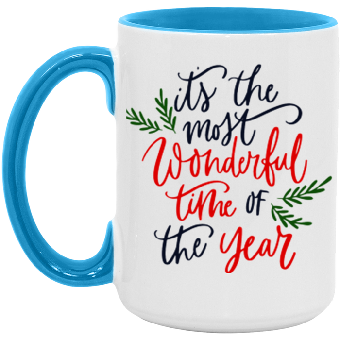 It's The Most Wonderful Time of the Year ceramic coffee mug, product photo 3