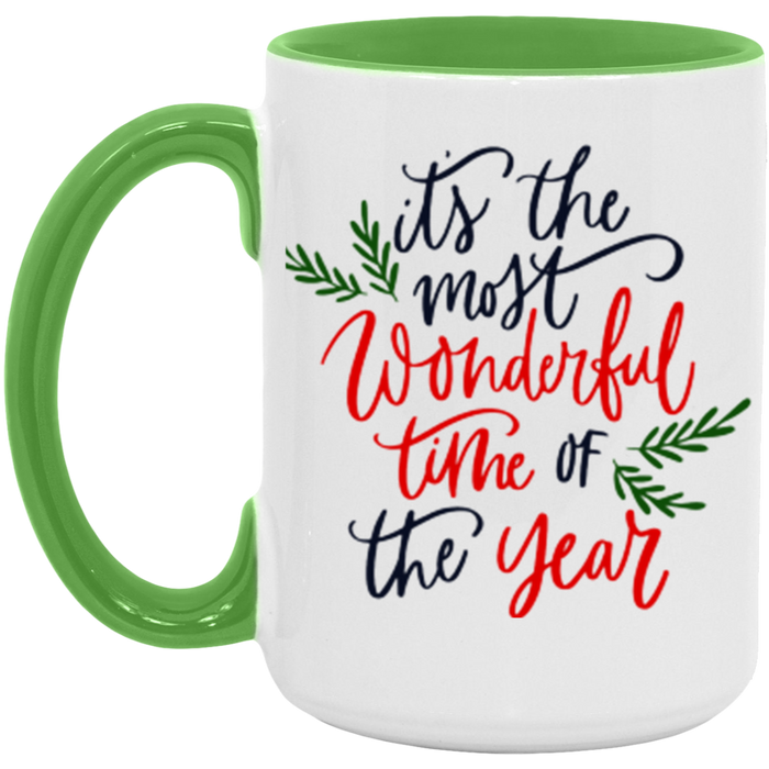 It's The Most Wonderful Time of the Year ceramic coffee mug, product photo 4