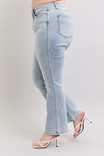 Judy Blue Women's Light Wash High-Rise Tummy Control Bootcut Jeans 88784