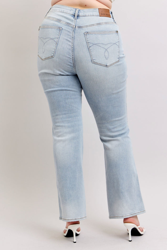 Judy Blue Women's Light Wash High-Rise Tummy Control Bootcut Jeans 88784
