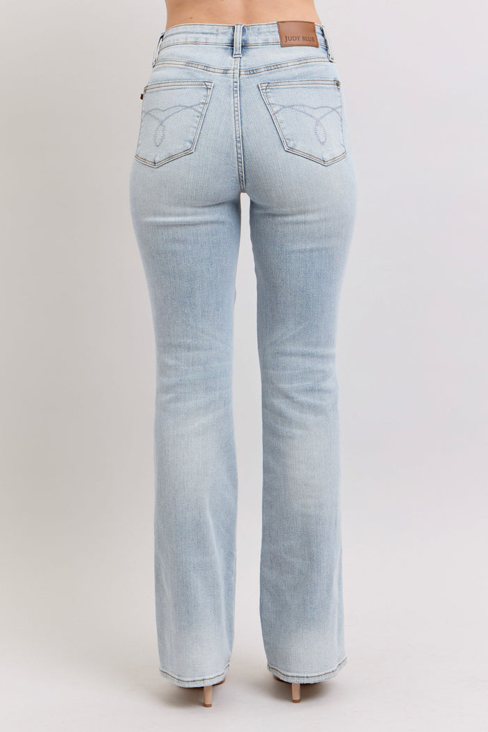Judy Blue Women's Light Wash High-Rise Tummy Control Bootcut Jeans 88784