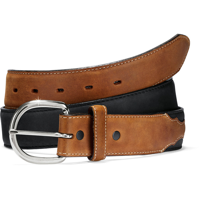 Justin Men's Black & Brown Classic Western Leather Belt 53700-Painted Cowgirl Western Store