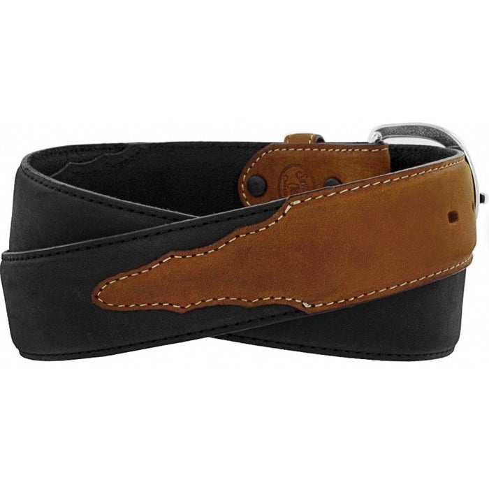 Justin Men's Black & Brown Classic Western Leather Belt 53700-Painted Cowgirl Western Store