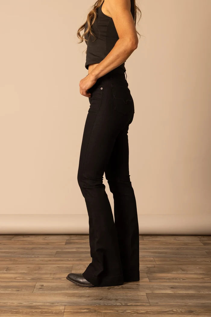Kimes Ranch Women's Jennifer Black Ultra High Rise Flare Jean