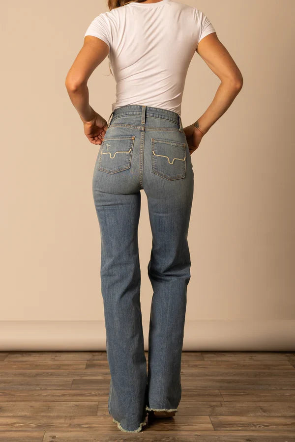 Kimes Ranch Women's Olivia Light Wash High Rise Stovepipe Wide Leg Jeans-Painted Cowgirl Western Store