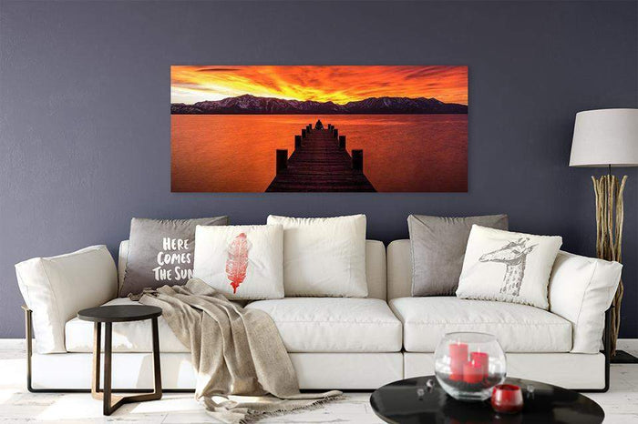 Lake Tahoe Sunset Pier By Brad Scott - Acrylic Print