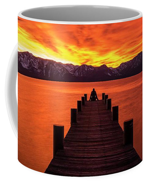 Lake Tahoe Sunset Pier By Brad Scott - Mug