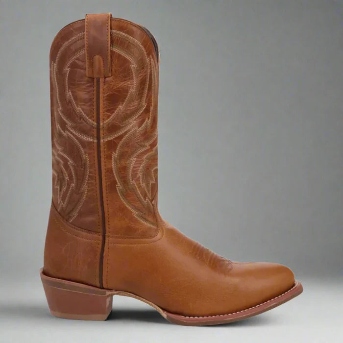 Laredo Men's Brown Novak Leather Medium Round Toe Western Cowboy Boots 70011