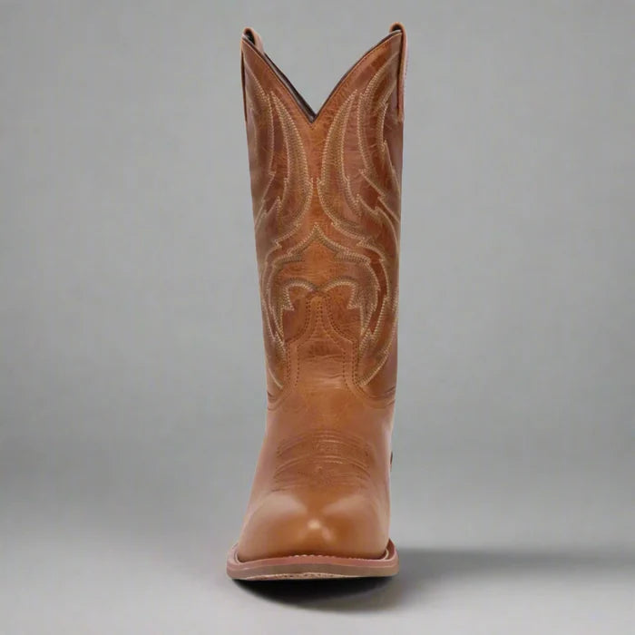 Laredo Men's Brown Novak Leather Medium Round Toe Western Cowboy Boots 70011