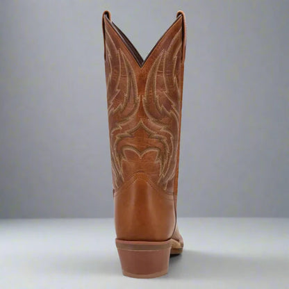 Laredo Men's Brown Novak Leather Medium Round Toe Western Cowboy Boots 70011