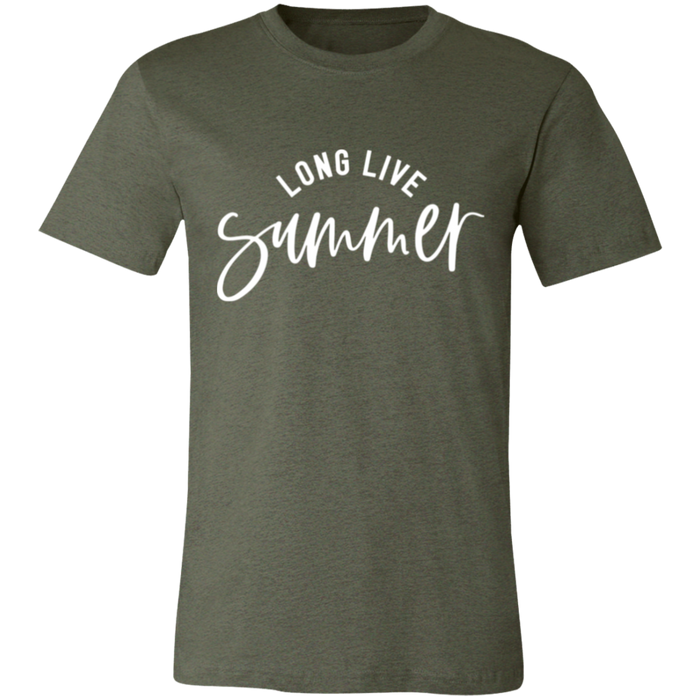 Long Live Summer graphic t-shirt in Heather Military Green