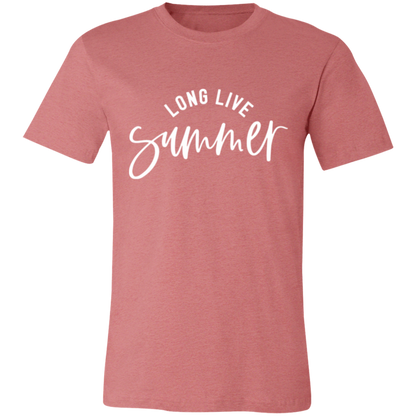 Long Live Summer graphic t-shirt in Heather Mauve