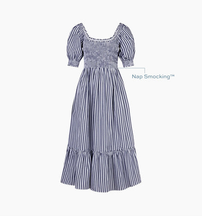 The Louisa Nap Dress - Navy Stripe