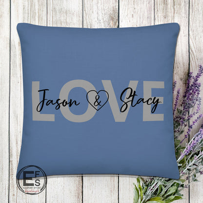 LOVE Personalized 22" Throw pillow