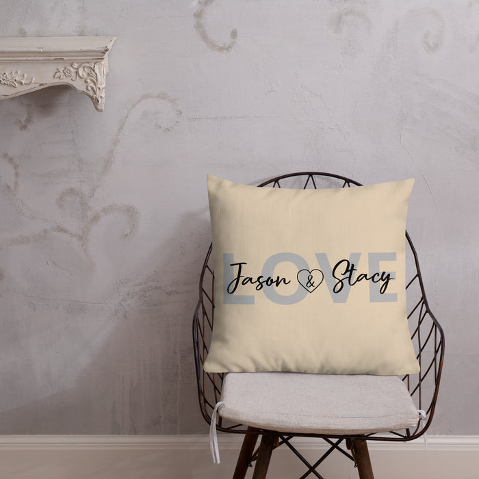 LOVE Personalized 22" Throw pillow