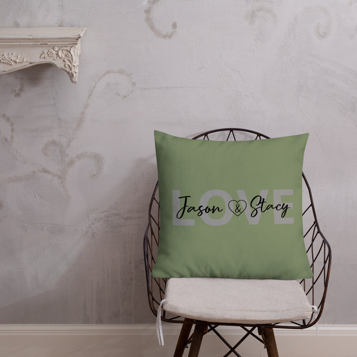 LOVE Personalized 22" Throw pillow