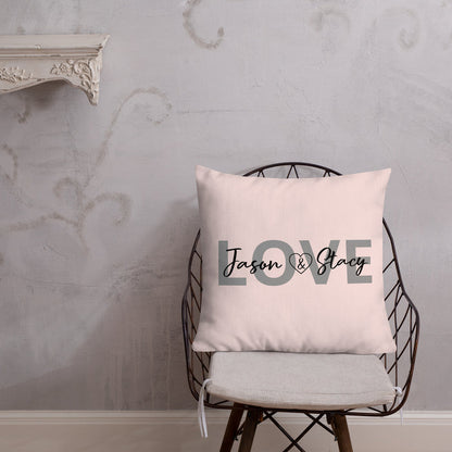 LOVE Personalized 22" Throw pillow