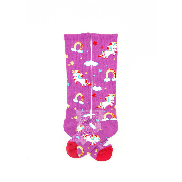 Lucky Unicorns Purple Performance Boot Socks