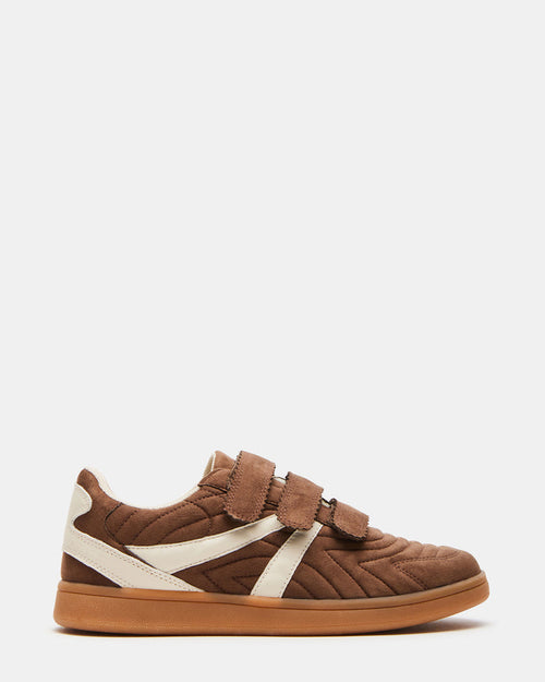 MACER Brown Low-Top Velcro Sneaker | Women's Sneakers | Steve Madden