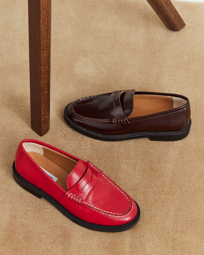 MADISON BURGUNDY BOX LEATHER