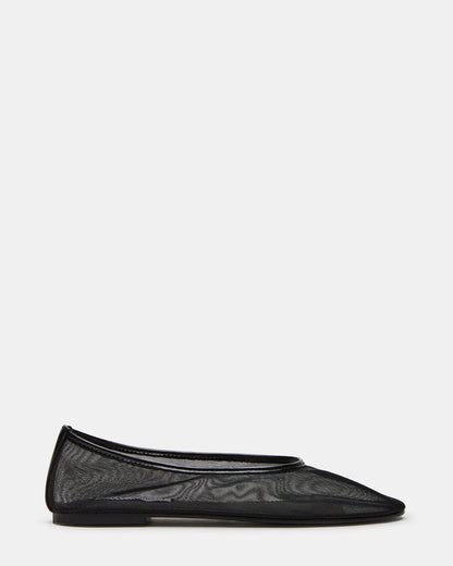 MEADOW Black Mesh Women's Ballet Flats | Steve Madden