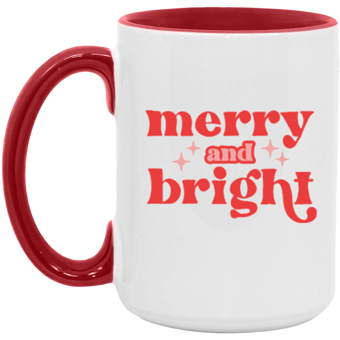 Merry and Bright ceramic coffee mug