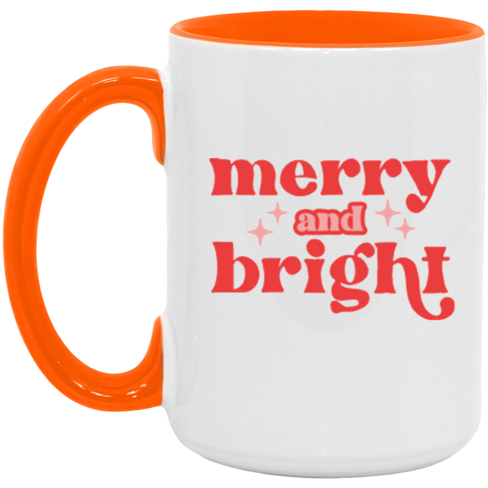 Merry and Bright ceramic coffee mug, product photo 2