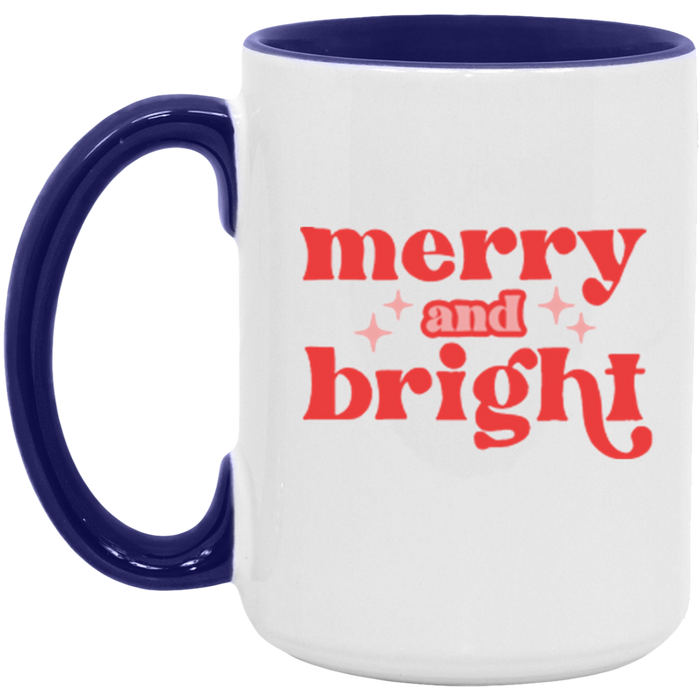 Merry and Bright ceramic coffee mug, product photo 7