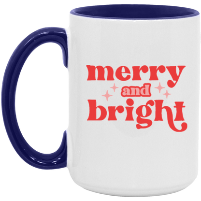 Merry and Bright ceramic coffee mug, product photo 7