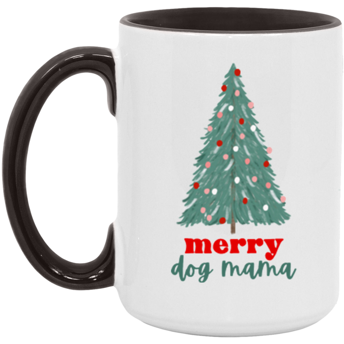Merry Dog Mama ceramic coffee mug, product photo 6
