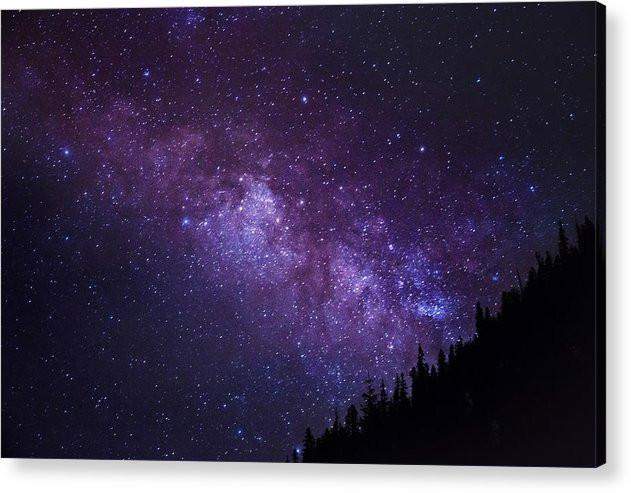 Milky Way Hill - Acrylic Print