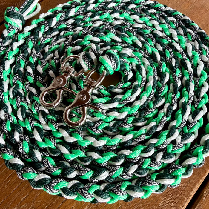Mint & Hunter Green Split Reins