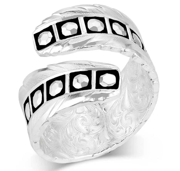 Montana Silversmiths American Made Spirit Wrap Feather Ring AMRG5896