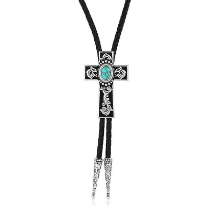 Montana Silversmiths Everlasting Faith Silver Cross Bolo Tie BT6181