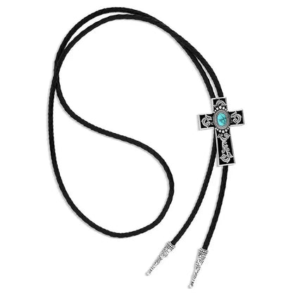 Montana Silversmiths Everlasting Faith Silver Cross Bolo Tie BT6181