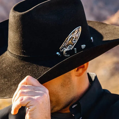 Montana Silversmiths Longhorn Cattle Drive Hat Feather HF6148