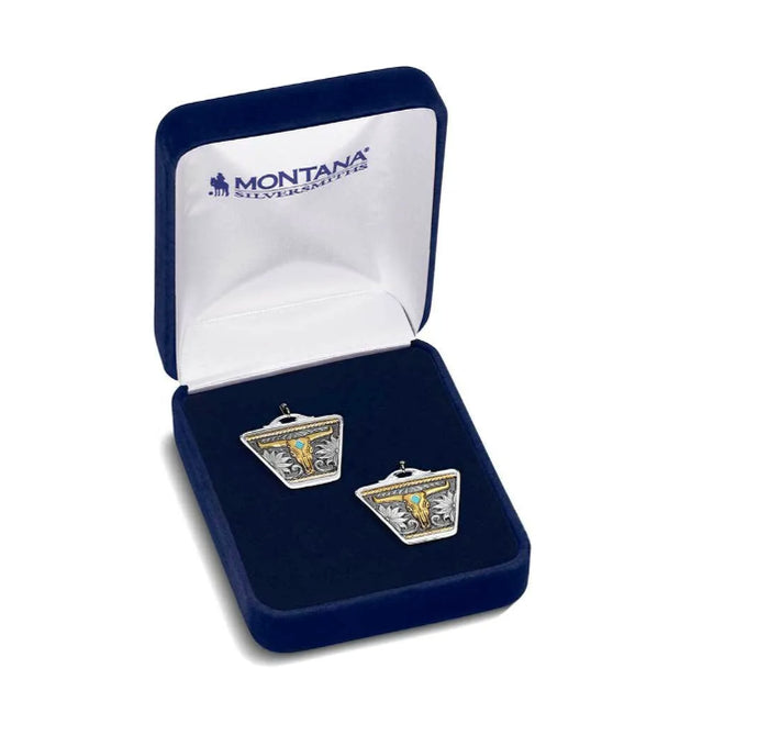 Montana Silversmiths Meadow Majesty Steerhead Earrings ER5898RTG