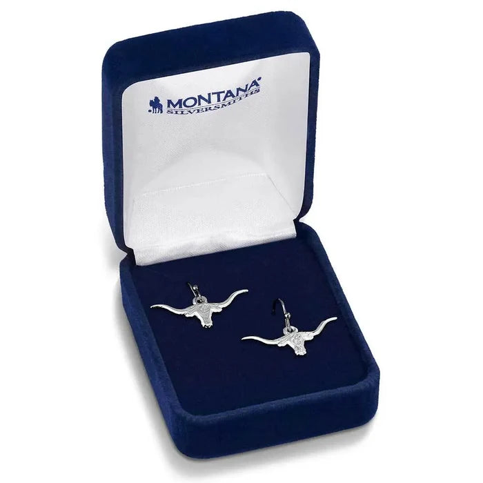 Montana Silversmiths Out West Longhorn Silver Earrings ER6139