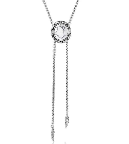 Montana Silversmiths White Buffalo Stone Halo Spirit Necklace NC6031