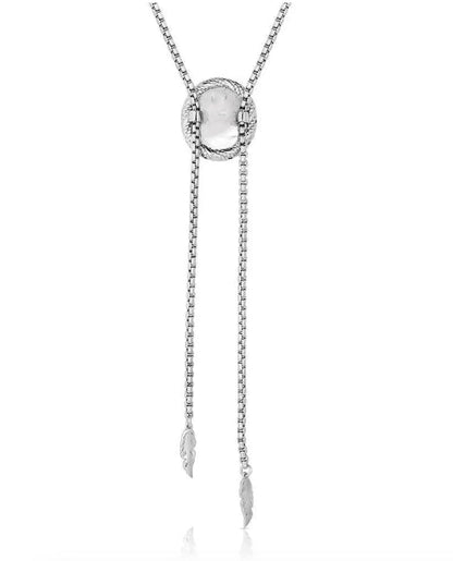 Montana Silversmiths White Buffalo Stone Halo Spirit Necklace NC6031
