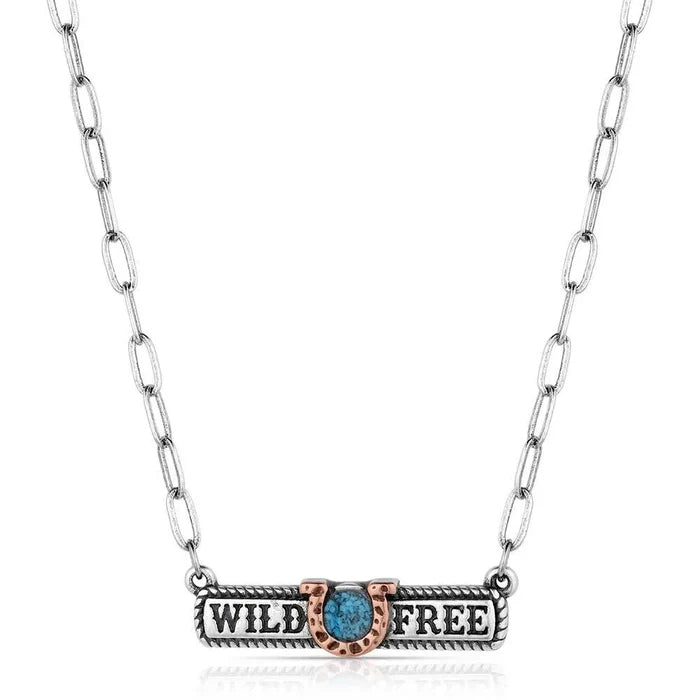 Montana Silversmiths Wild & Free Silver Bar Necklace NC6202