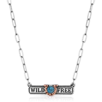 Montana Silversmiths Wild & Free Silver Bar Necklace NC6202