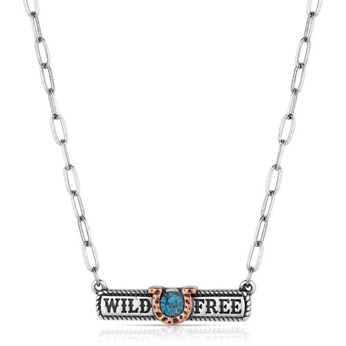 Montana Silversmiths Wild & Free Silver Bar Necklace NC6202