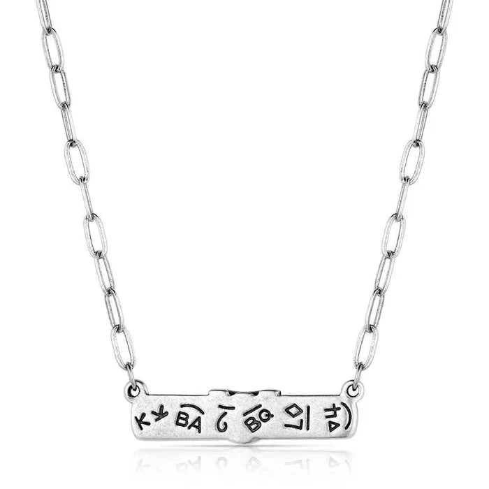 Montana Silversmiths Wild & Free Silver Bar Necklace NC6202