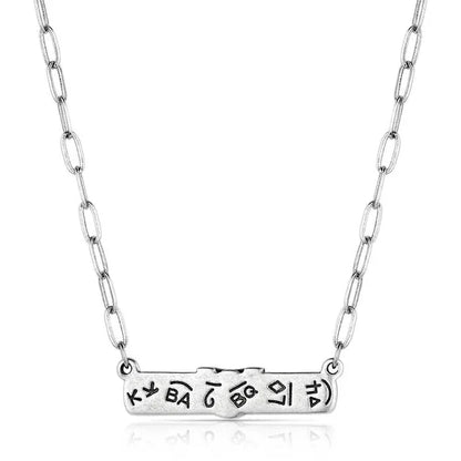 Montana Silversmiths Wild & Free Silver Bar Necklace NC6202