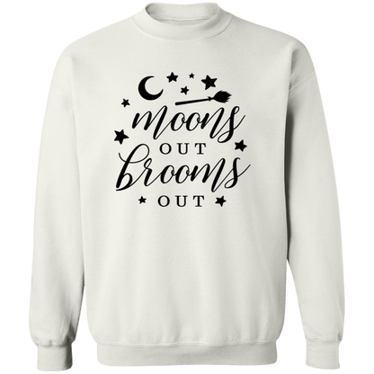 Moons Out Brooms Out crewneck sweatshirt in White