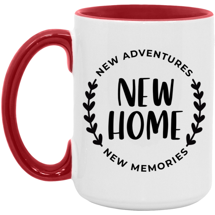 New Home New Adventures New Memories ceramic coffee mug, product photo 3