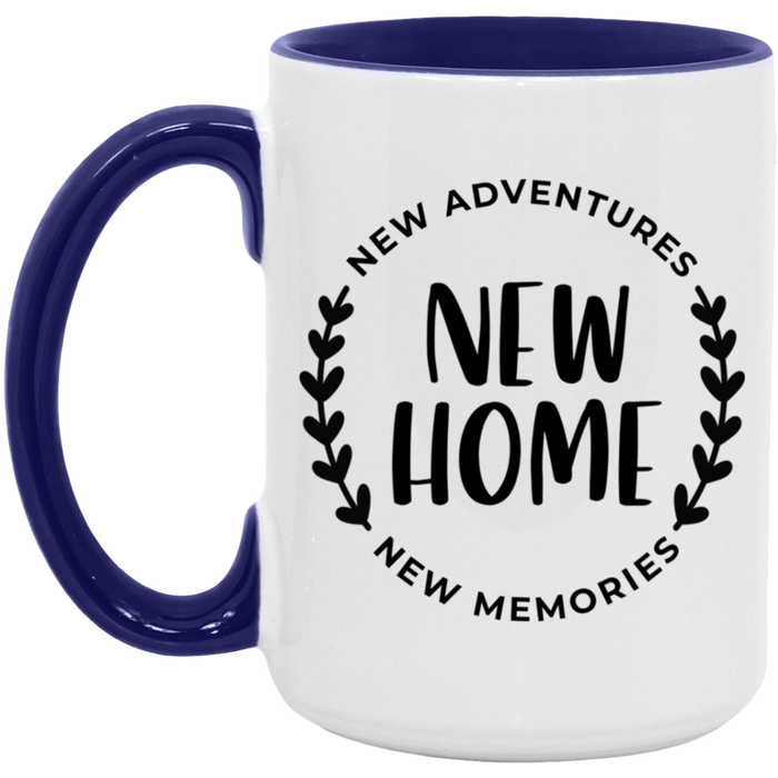 New Home New Adventures New Memories ceramic coffee mug, product photo 7