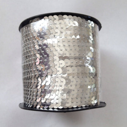 New! Silver Sequins 100 yard Roll Spool String 6mm Sewing Tools Fabric Tools Supplies Trim