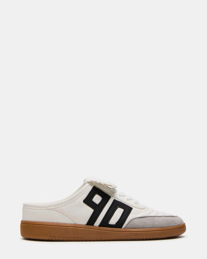 NOSTALGIC White Multi Women's Low-Top Slip-On Mule Sneaker | Steve Madden